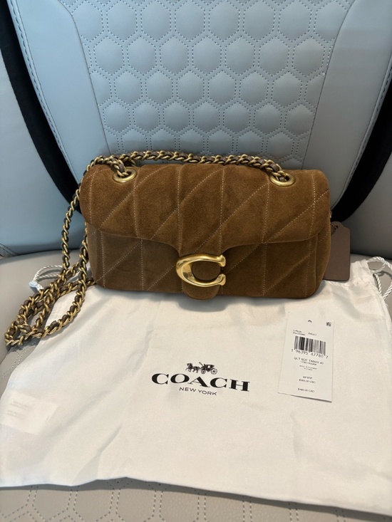 Coach Handbags - COACH Quilted Tabby Shoulder Bag 20 in Suede Cedar
